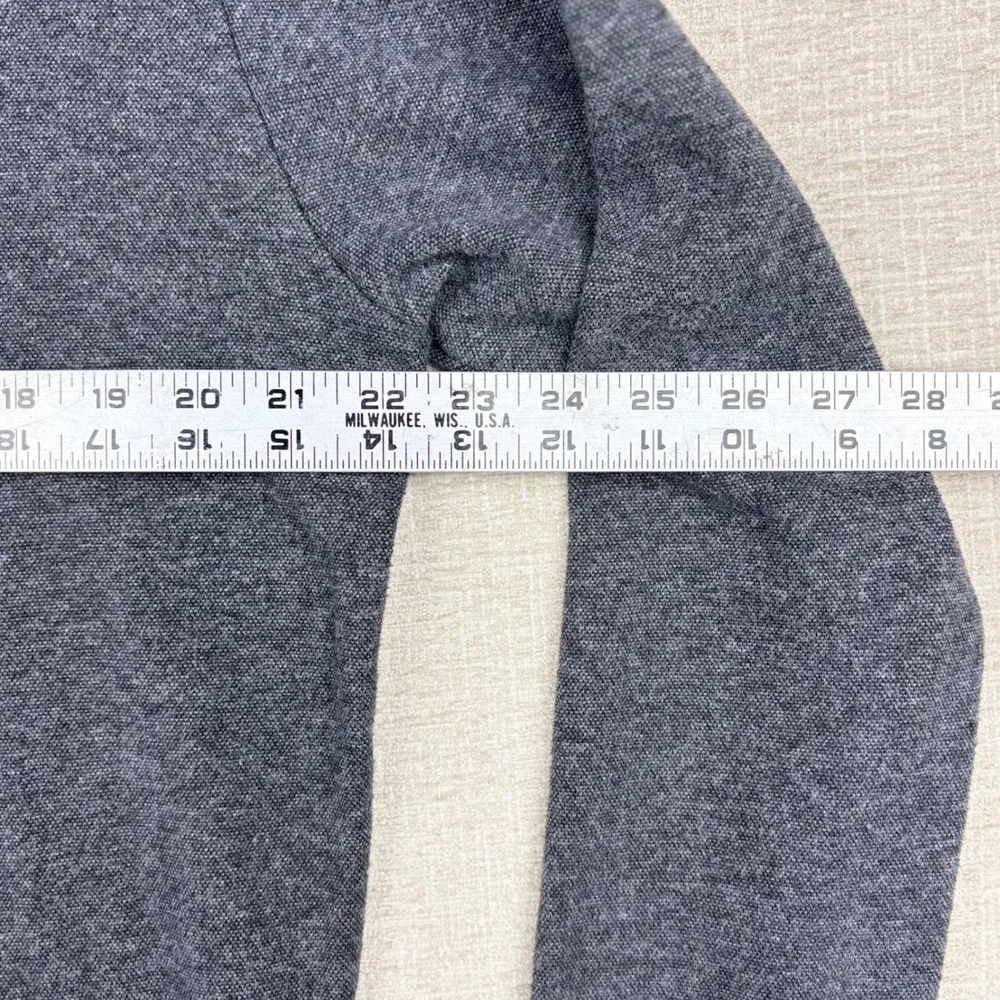 Polo Ralph Lauren Mens Large Charcoal Gray Pique Quarter Zip Pullover Sweater